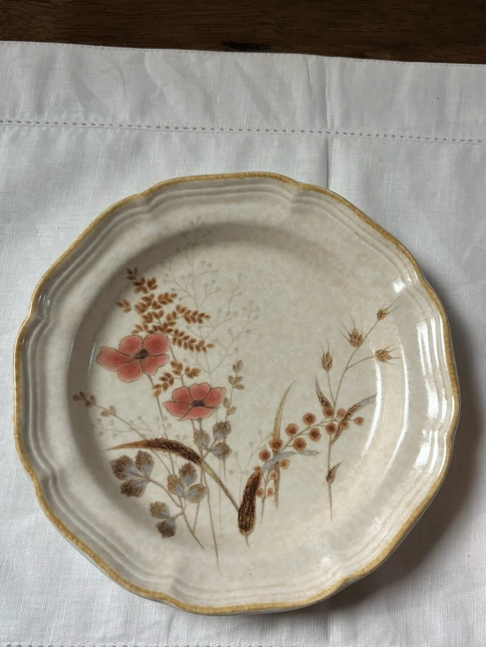Vintage Mikasa Country Charm Strawflower Salad Plate Made in Japan